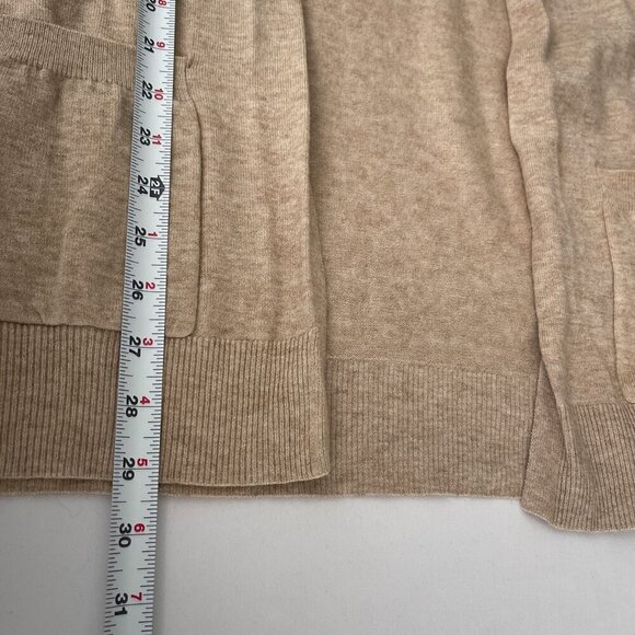 Love Tree Cardigan Sweater Knit Open Front Long Sleeve Lightweight Pockets Tan - Picture 10 of 11